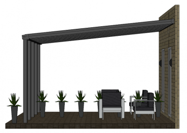 Preview: Überdachung mit VSG 8,76 mm klar, 10 x 4,5 m